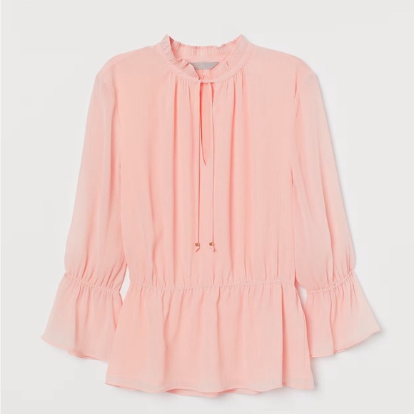 H&M Tops - H&M Crinkled Chiffon Blouse, Size S